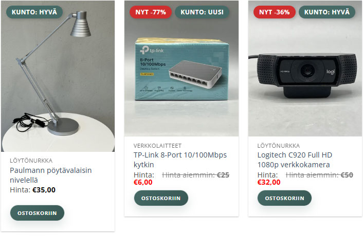 Tavararahaksi löytönurkassa yksittäisten tuotteiden tarjoukset voivat kivuta jopa yli 70 %:in.
